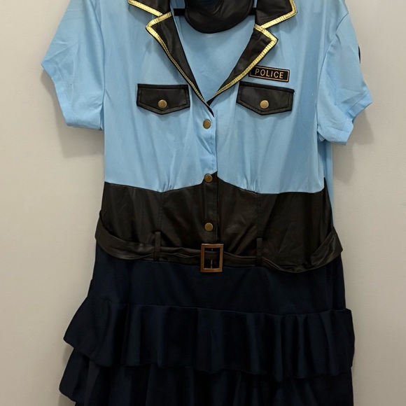 Women’s Halloween Police Officer Costume - Blue and Black - Picture 3 of 16
